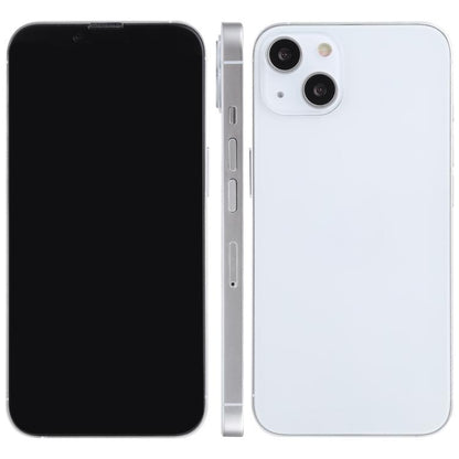 Black and white dummy iPhone display model, front and back views