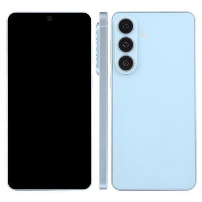 Samsung Galaxy S26 5G dummy display phone, black screen front with light blue back