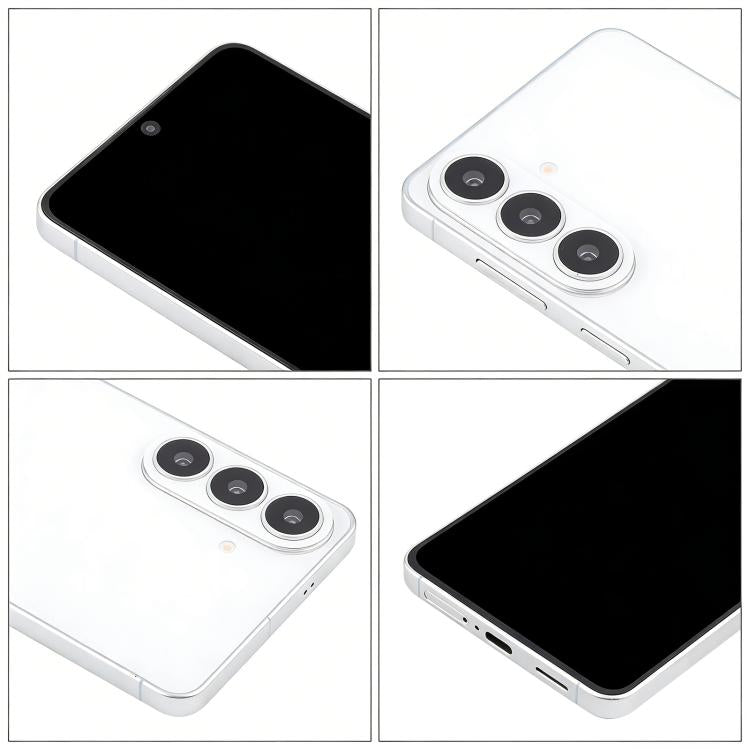 Samsung Galaxy S26 5G dummy display phone set, black screen and white back camera close-ups