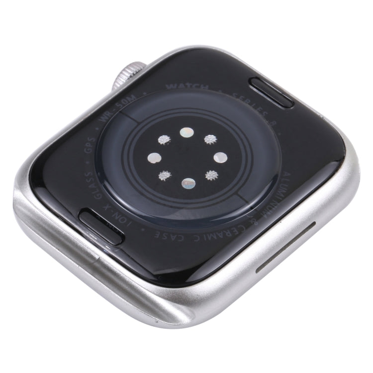 Apple Watch display dummy bottom view with black screen and silver case