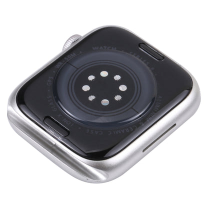 Apple Watch display dummy bottom view with black screen and silver case