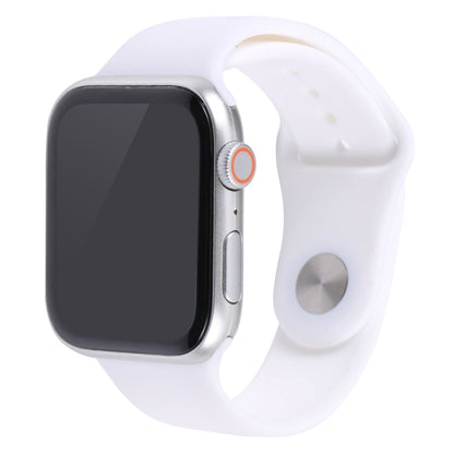40mm Apple Watch dummy display model with black screen, white silicone band