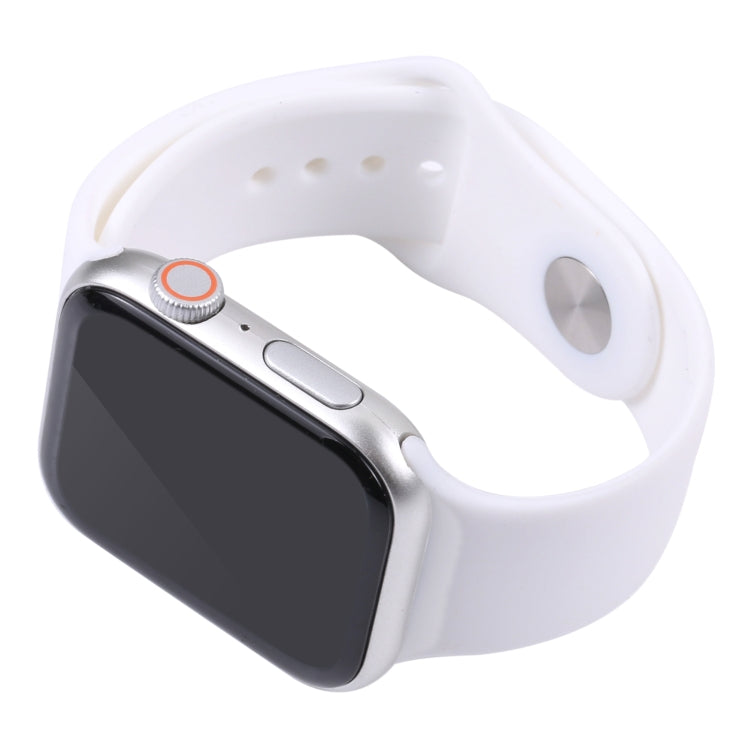 40mm Apple Watch dummy display model with black screen, white band, side buttons