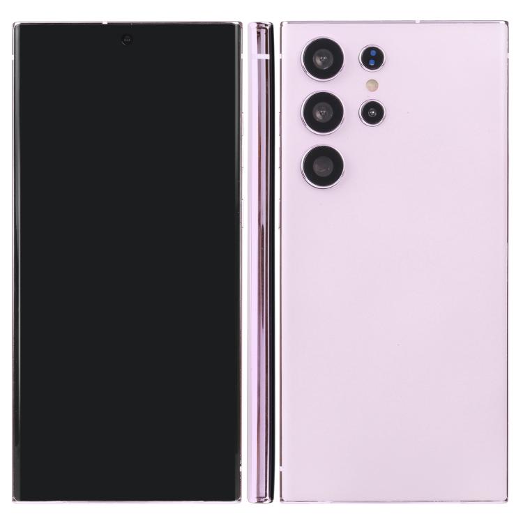 Samsung Galaxy S23 Ultra fake dummy display phone, black front with purple-pink back