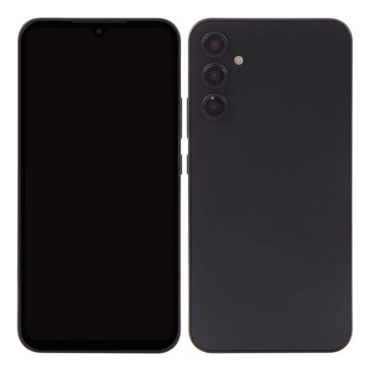 Black dummy smartphone display model with blank screen front and back