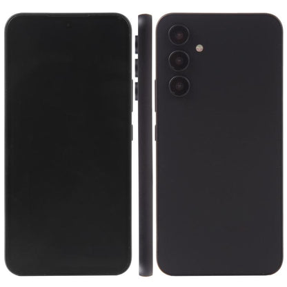 Black phone dummy display model with off screen, front and back view