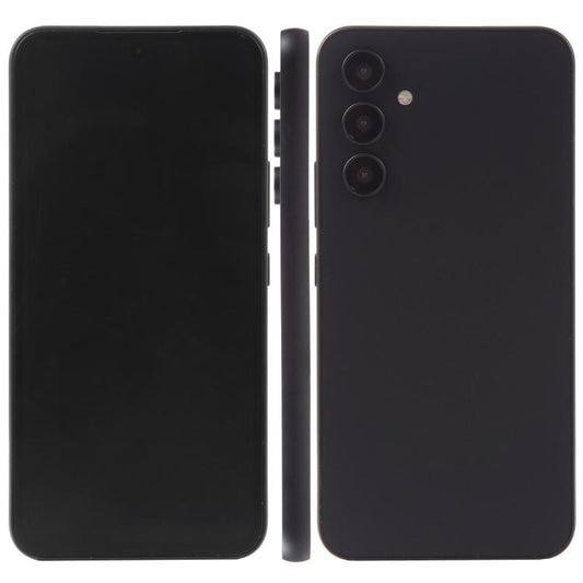 Black phone dummy display model with off screen, front and back view