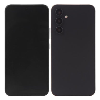 Black phone dummy display model with off screen, front and back view, slight angle