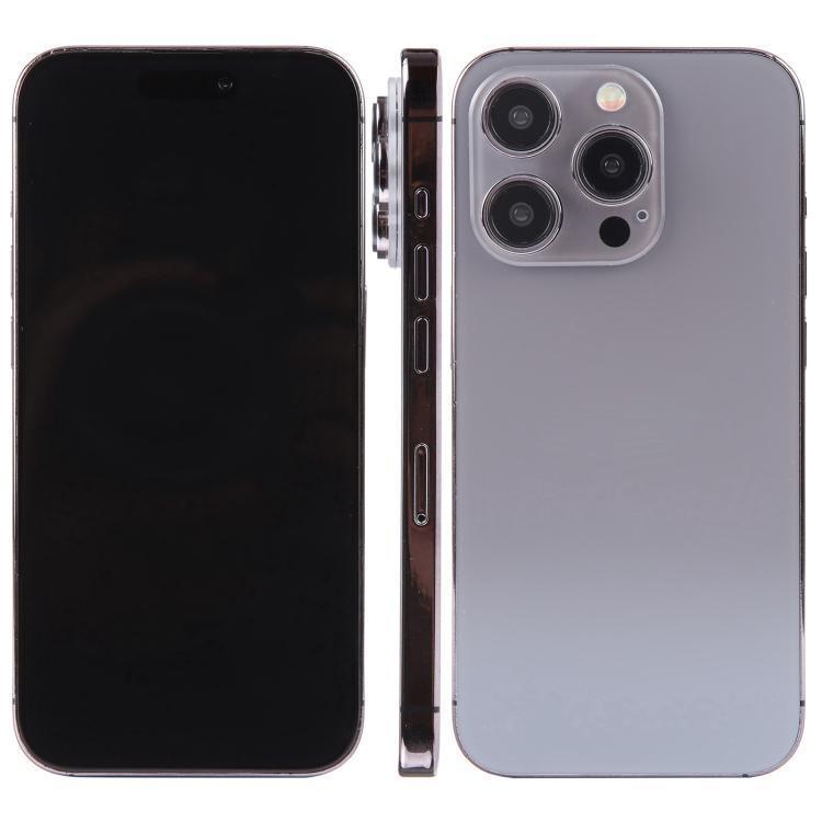 iPhone 15 Pro dummy display model with black front and triple rear cameras