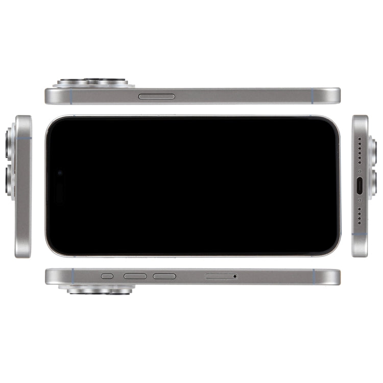 Gray iPhone dummy display model side view with dark front screen