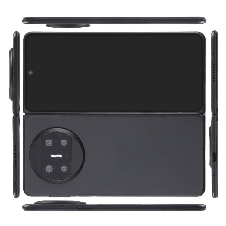 Black Huawei Mate X3 dummy display, open fold with two dark screens