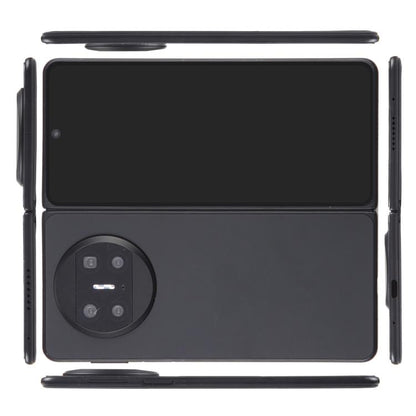 Black Huawei Mate X3 dummy display, open fold with two dark screens
