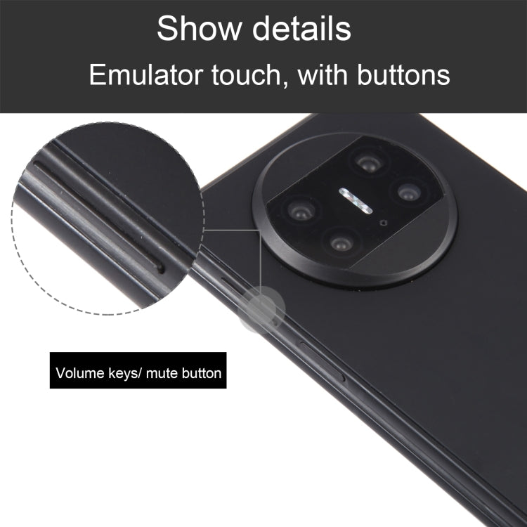 Black Huawei Mate X3 dummy display, camera area and side button details