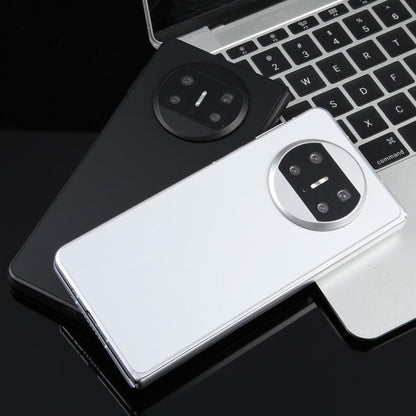 White Huawei Mate X3 dummy display phone, back camera module close-up