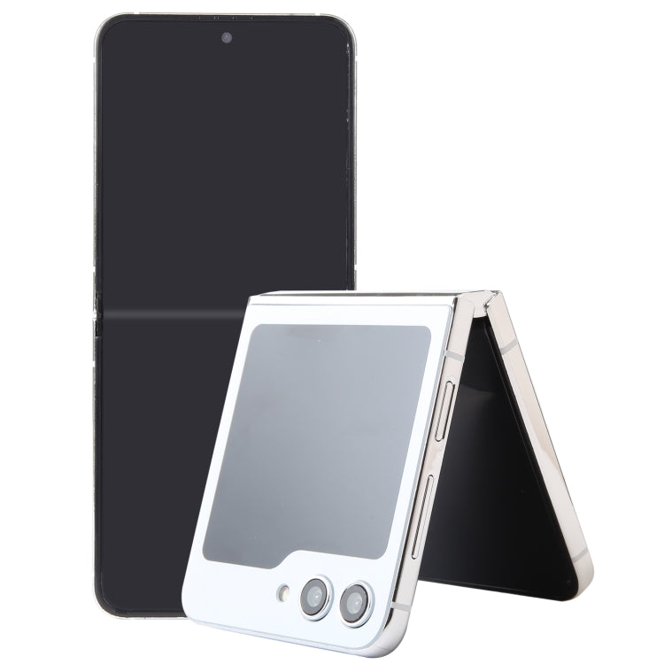 Black and white folding phone dummy display models with blank inner screens and stand