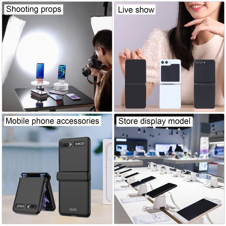 Assorted folding phone dummy display models with blank screens in multiple colors