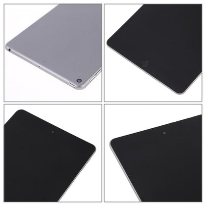 Tablet dummy display model close-ups of light gray and black screen edges