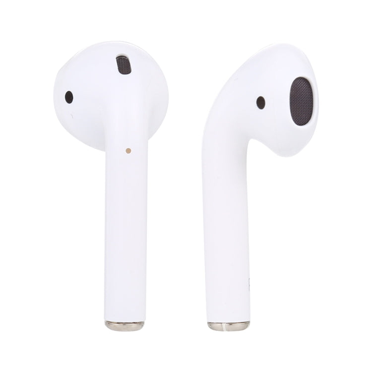 Pair of white AirPods-style dummy headphones earbuds with speaker grills