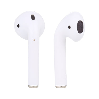 Pair of white AirPods-style dummy headphones earbuds with speaker grills