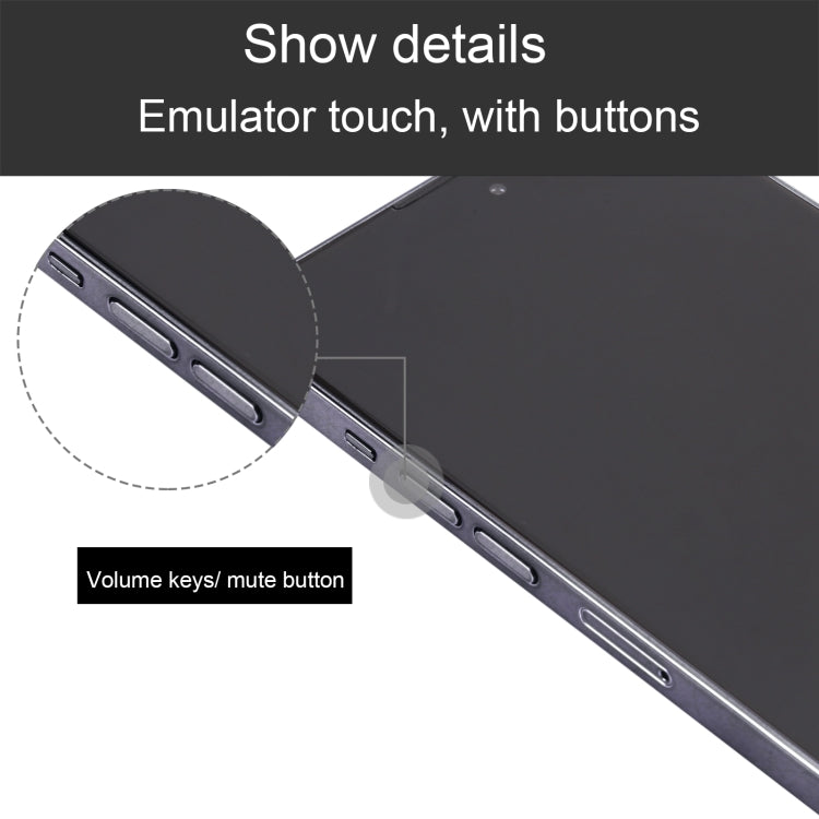 Phone dummy display model side view showing volume and mute buttons