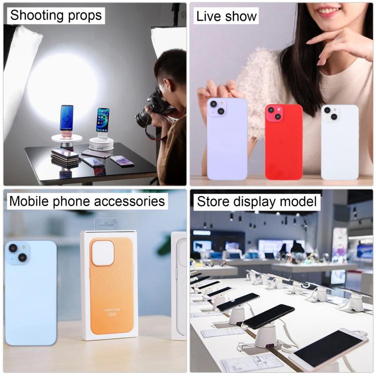 iPhone 14 Plus dummy display models for store display, shown in multiple back colors