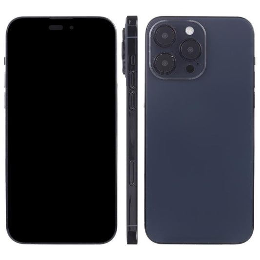 Black iPhone dummy display model, blank screen front and exposed side frame