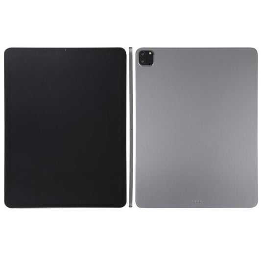 Black iPad Pro 12.9 dummy display tablet, dark screen front and back view