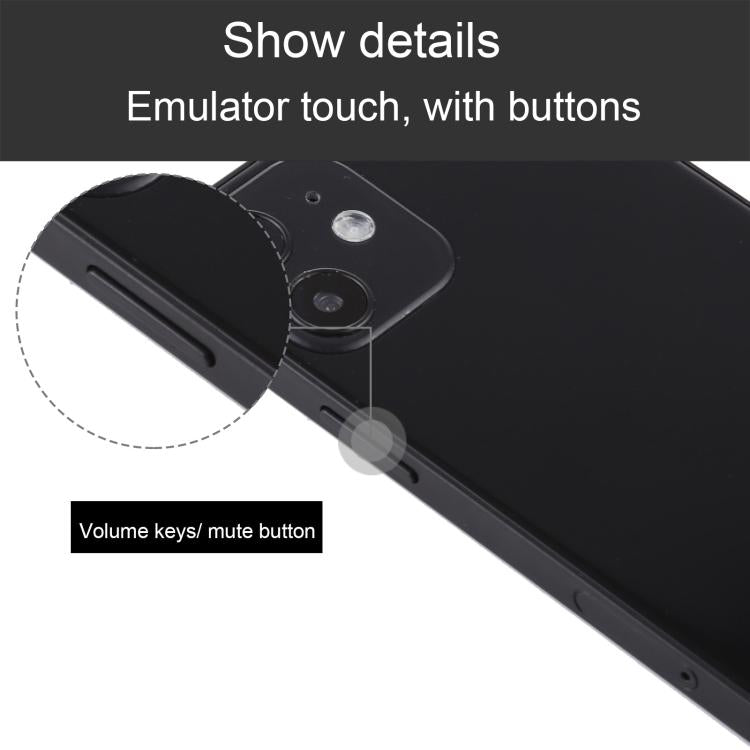 iPhone 12 dummy display model close-up showing side volume and mute buttons