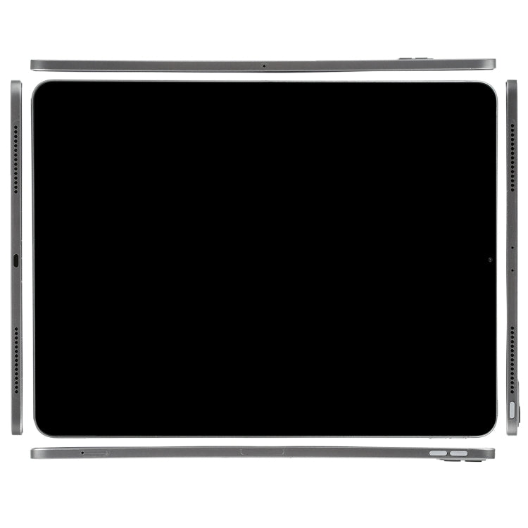 Tablet dummy display model side view, thin frame with black screen