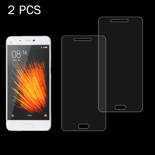 Tempered glass screen protector for Xiaomi Mi 5, 2-pack with two overlay panels