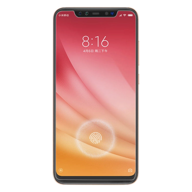Tempered glass screen protector for Xiaomi Mi 8 Pro with protector installed on phone