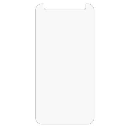 Non-full tempered glass screen protector for smartphone, cutout top edge and rounded corners