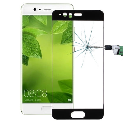 Tempered glass screen protector for Huawei P10, full coverage with black front