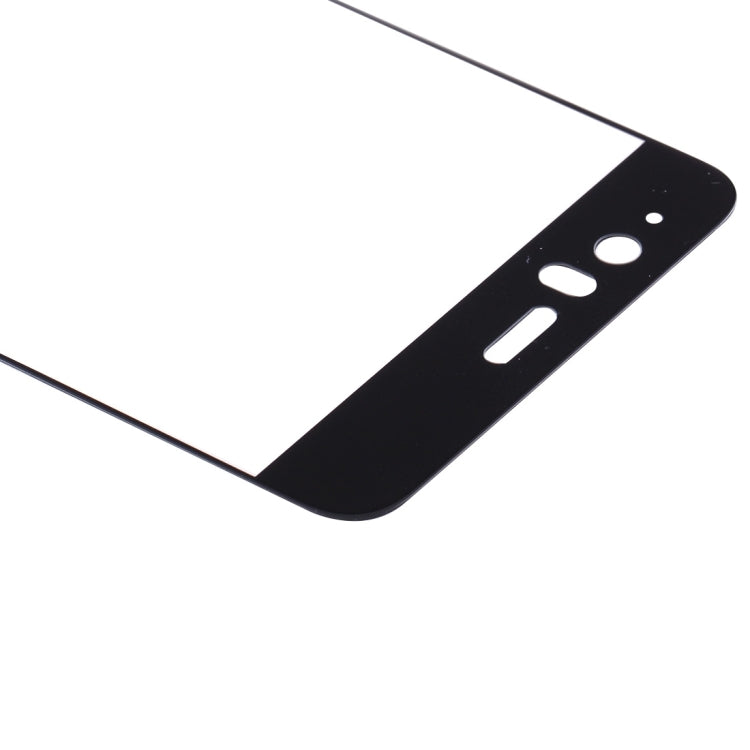 Huawei P10 tempered glass protector corner with black edge and sensor cutouts