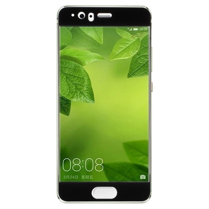 Tempered glass screen protector for Huawei P10, full coverage with black front on phone