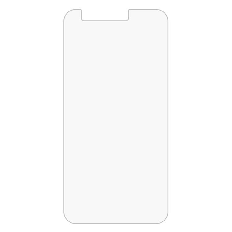 Clear tempered glass screen protector film with cutouts for speaker and sensors
