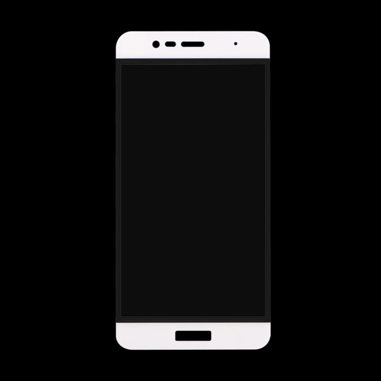 White tempered glass screen protector cover for phone front, black display area