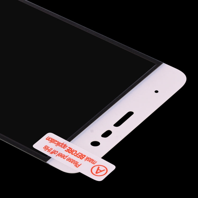 White tempered glass screen protector edge with camera cutout and film layer