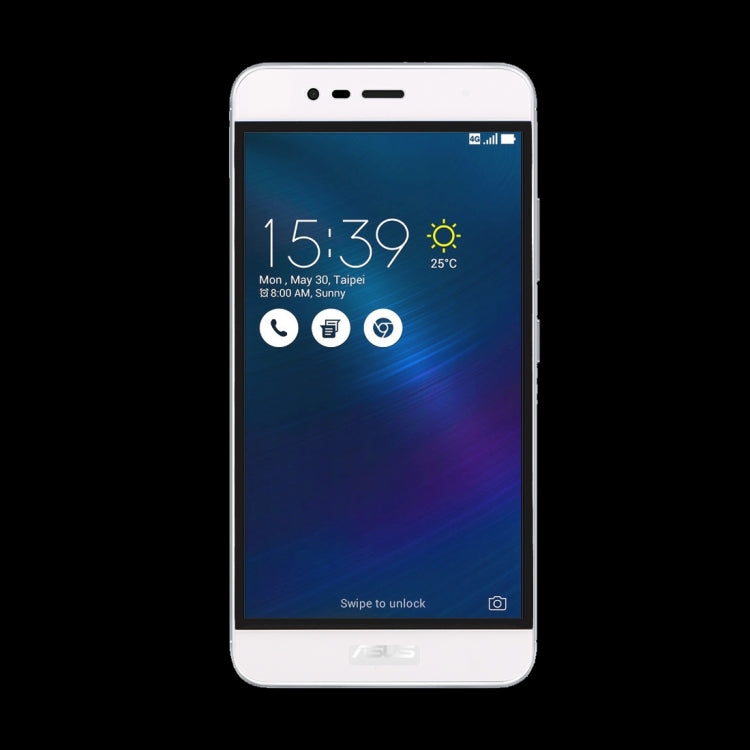White tempered glass screen protector placed on phone front with icons visible