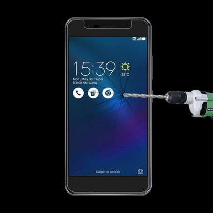 Tempered glass screen protector fitted on smartphone display