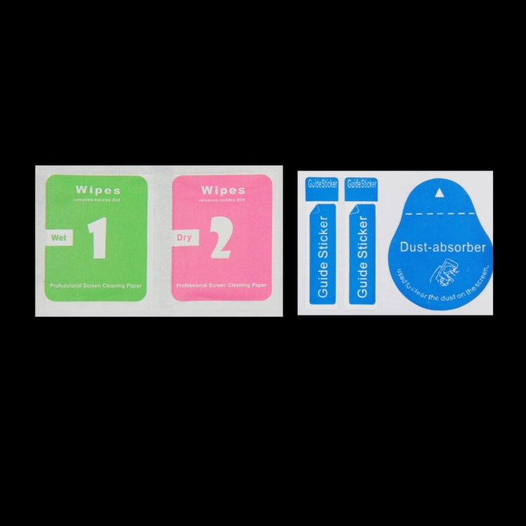Screen protector installation kit: wipes, dust sticker and guide stickers