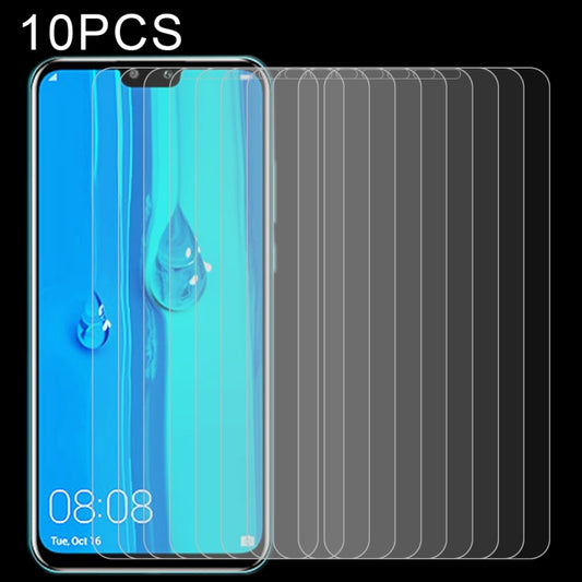 Tempered glass screen protector film set (10-pack) for Huawei Y9 2019, curved 2.5D