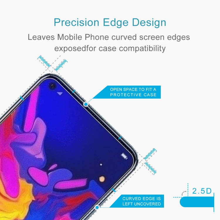 2.5D tempered glass screen protector film with open-edge design for cases