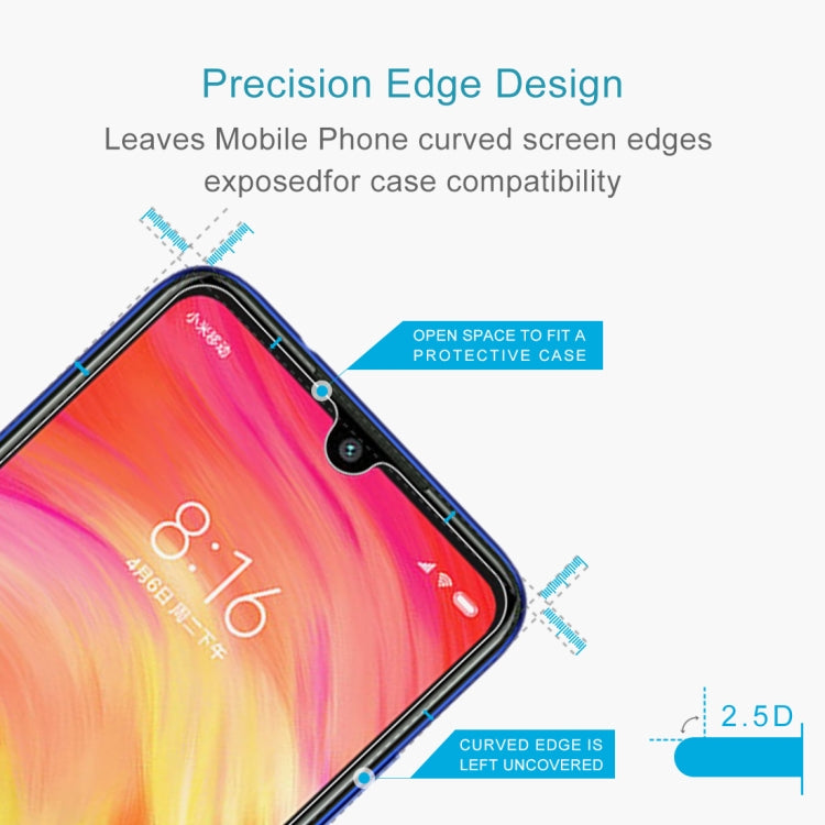 2.5D tempered glass protector with open-space edge design