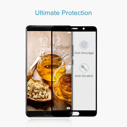 Tempered glass screen protector set with cutout for fingerprint sensor on Mate 10