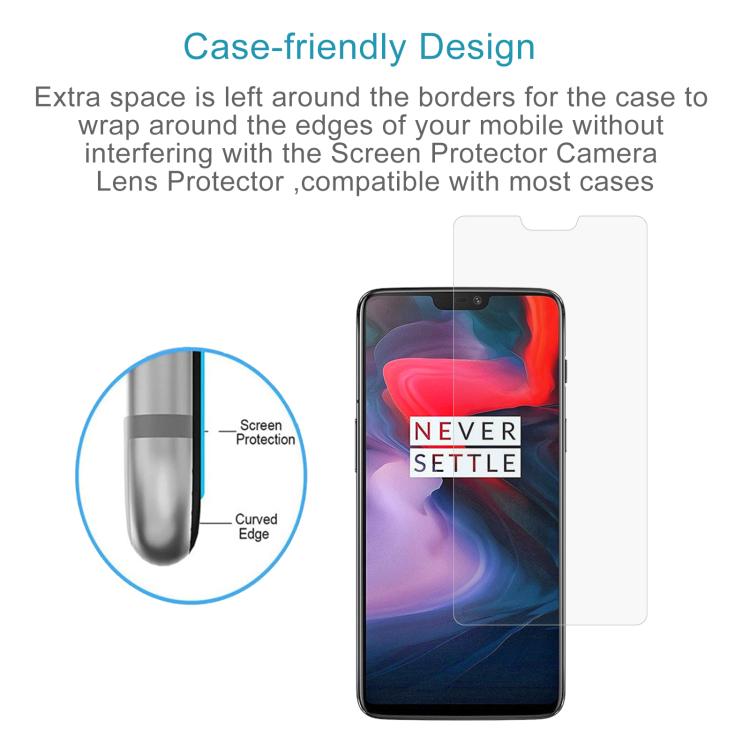 Curved-edge tempered glass screen protector with case-friendly design