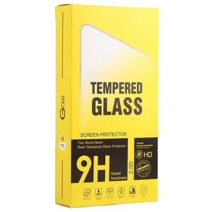 Yellow tempered glass screen protector box, 9H hardness, 2.5D, 10-pack