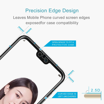 Tempered glass screen protector showing 2.5D curved edge and edge cutout