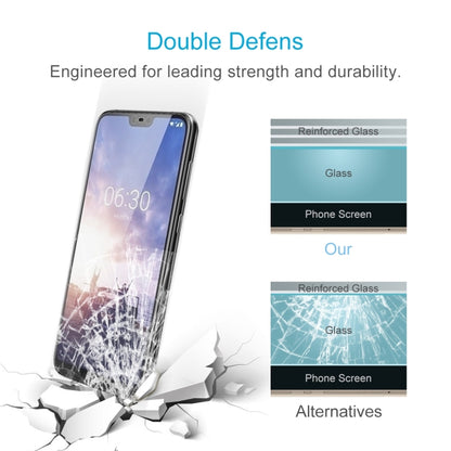 Tempered glass screen protector film for Nokia X6 with reinforced glass layer for durability