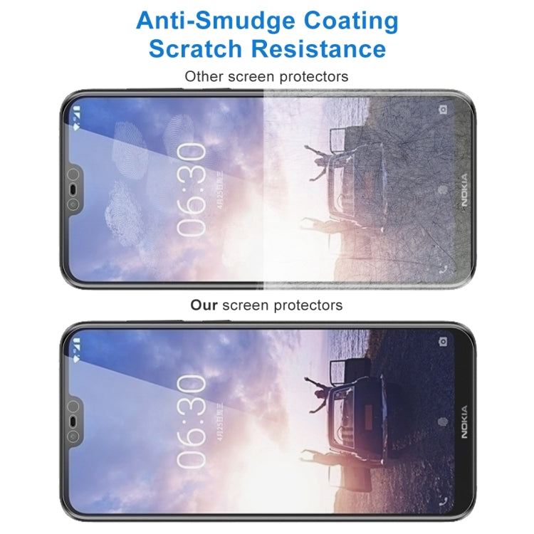 Tempered glass screen protector film for Nokia X6 with anti-smudge and scratch resistance